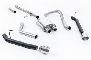  Rear Exit Cat Back with GT-115 Polished Tips (Reduces ground clearance on the rear of the vehicle)