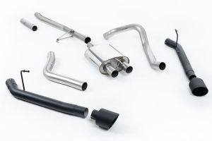  Rear Exit Cat Back with GT-115 Cerakote Black Tips (Reduces ground clearance on the rear of the vehicle)