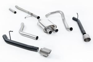  Rear Exit Cat Back with GT-115 Brushed Titanium Tips (Reduces ground clearance on the rear of the vehicle)