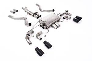  OPF/GPF Back Resonated Valved System with Quad GT-90 Cerakote Black Trims - ECE Approved