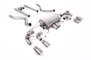  OPF/GPF Back Non-Resonated Valved System (Louder) with Quad GT-90 Brushed Titanium Trims