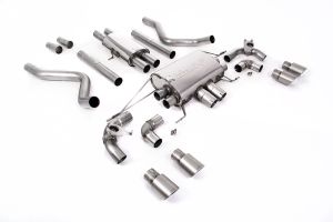  OPF/GPF Back Resonated Valved System with Quad GT-90 Brushed Titanium Trims - - ECE Approved