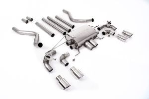 OPF/GPF Back Non-Resonated Valved System (Louder) with Quad GT-90 Polished Trims