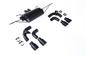  Upgrade Option for Rear Silencer‚ Valved Outlet and Inner Outlet Pipes‚ fully coated in Cerakote Satin Black with Black Clamp Kit - 2 Week Lead time ‚ must be added at the time of ordering