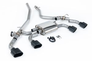  Axle Back System (Valved) with Cerakote Black Ovals