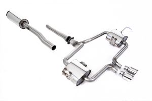  ECE Approved System - Loose Trim Version with Polished 76mm Trims - Resonated (quieter) Includes bracket locator for 2004 cars