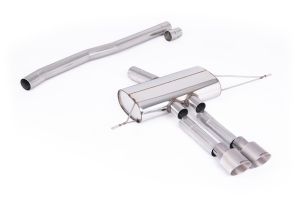  Non-Resonated (louder) OPF/GPF Back Systems for Sport Diffuser only (Requires Cutting) with GT-100 Brushed Titanium Tips