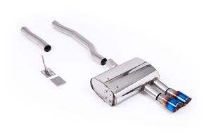  GPF Back with Burnt/Blue Titanium GT-90 Trims - EC Approved (OE Requires Cutting) - For Vehicles with 70mm OE system Only
