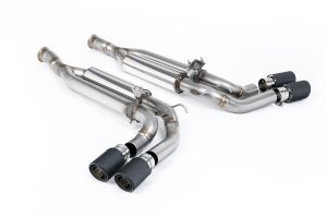  Cat Back Valved with Carbon JET-90 Trims - Re-uses OE Valve Motors