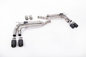  Cat Back Valved with Carbon JET-90 Trims - Re-uses OE Valve Motors - NOTE - Requires additional OE Clamp and Bolt from Mercedes 2 x A 203 490 06 41 / 2 x N 910143 008006)