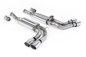  Cat Back Valved with Polished GT-90 Trims - Re-uses OE Valve Motors - NOTE - Requires additional OE Clamp and Bolt from Mercedes 2 x A 203 490 06 41 / 2 x N 910143 008006)