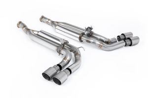  Cat Back Valved with Brushed Titanium GT-90 Trims - Re-uses OE Valve Motors
