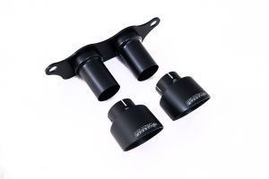  Fits with OE rear Silencer or Milltek Bypass - GT-100 Cerakote Black Trims