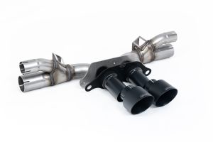  Rear Silencer Bypass - Works with OE Valved Side Silencers - GT-100 Cerakote Black Trims