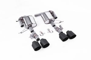  Valved Rear Silencers with GT-115 Black Tips - Requires OE Bracket to be cut