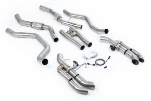  Non-Resonated (Loudest) with downturn Tips for OE Rear Bumper - with Valve Control