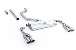  80mm OPF/GPF Back System (Non Resonated - Louder) - Quad Polished Ovals (Require Trimming of Plastic Rear Diffuser)