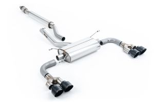  Quad Outlet System for TRD Rear Diffuser - Resonated (quieter). Ceramic Black Tips - ECE Approved