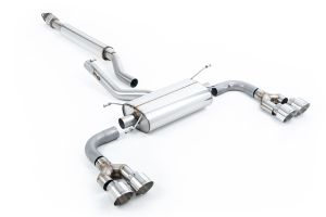  Quad Outlet System for TRD Rear Diffuser - Resonated (quieter). Polished Tips - ECE Approved