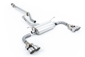  Quad Outlet System for TRD Rear Diffuser - Resonated (quieter). Brushed Titanium Tips - ECE Approved