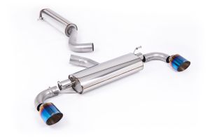 3' / 76mm Resonated OPF/GPF Back System with GT-115 Burnt/Blue Titanium Trims - ECE Approved