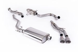  Resonated Catback with 2 x GT-100 Brushed Titanium Tips