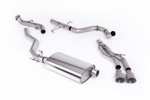  Non-Resonated (Louder) Catback with 2 x GT-100 Brushed Titanium Tips