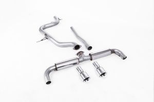  3-inch GTi-style dual-outlet. Requires GTi lower spoiler (part no. 5K6807521H9B9) and Towing Eye Cover (part no. 5K6807441C9B9) from your local dealer