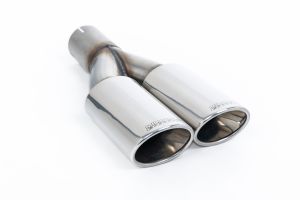  Non-resonated (louder). Twin oval outlet