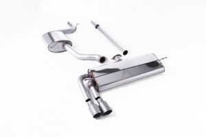  Cat Back Resonated GTD Twin Outlet Style with Titanium Trims - Requires Golf Mk7.5 GTD Rear Valance - EC Approved