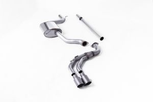  Cat Back Non-Resonated (louder) GTD Twin Outlet Style with Titanium Trims - Requires Golf Mk7.5 GTD Rear Valance