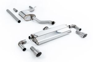  Cat Back Resonated GTI Dual Outlet Style with Titanium Trims - Requires Golf Mk7.5 GTI Rear Valance