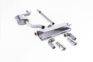  Cat Back Resonated GTI Dual Outlet Style with Polished Trims - Requires Golf Mk7.5 GTI Rear Valance