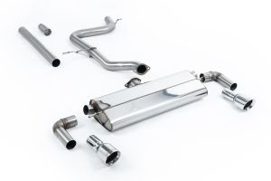  Cat Back Non-Resonated (Louder) GTI Dual Outlet Style with Polished Trims - Requires Golf Mk7.5 GTI Rear Valance