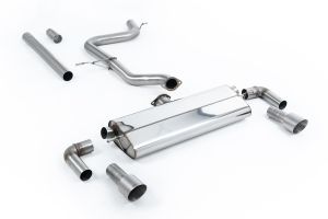 Cat Back Non-Resonated (Louder) GTI Dual Outlet Style with Titanium Trims - Requires Golf Mk7.5 GTI Rear Valance