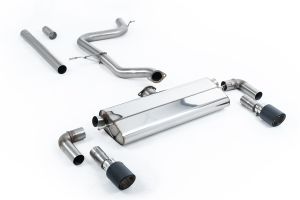  Cat Back Non-Resonated (Louder) GTI Dual Outlet Style with Carbon Trims - Requires Golf Mk7.5 GTI Rear Valance