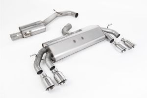 Non-Valved Race System. Resonated (Quieter). Polished GT-100 Round Tips