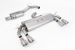  Non-Valved Race System. Resonated (Quieter). Titanium GT-100 Round Tips