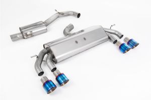  Non-Valved Race System. Resonated (Quieter). Burnt Titanium GT-100 Round Tips