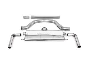  80mm Cat Back System (Road+) with Cerakote Black GT-115 Trims EC Approved