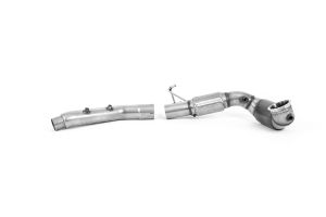  94mm / 3.7inch ID Turbo Outlet to 80mm / 3.15inch Downpipe with 200CPSI Race Cat‚ includes OPF/GPF Bypass - Fits with OE OPF/GPF Back System Only