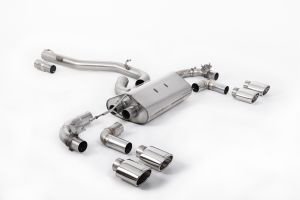 80mm / 3.15 inch Valved Race System  - Non Resonated (Louder) with Polished Ovals