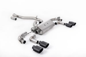  80mm / 3.15 inch Valved Race System  - Non Resonated (Louder) with Cerakote Black Ovals