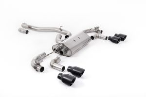  80mm / 3.15 inch Valved Race System  - Non Resonated (Louder) with Cerakote Black GT-100 Round Tips