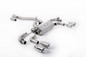  80mm / 3.15 inch Valved Race System  - Non Resonated (Louder) with Polished GT-100 Round Tips