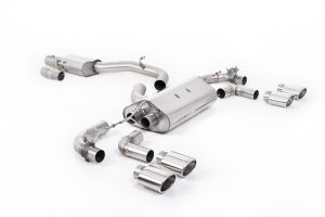  80mm / 3.15 inch Valved Race System  - Resonated with Polished Ovals