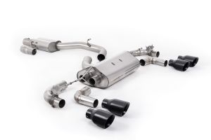  80mm / 3.15 inch Valved Race System  - Resonated with Cerakote Black GT-100 Round Tips
