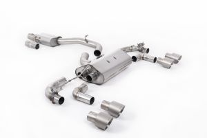  80mm / 3.15 inch Valved Race System  - Resonated with Titanium GT-100 Round Tips