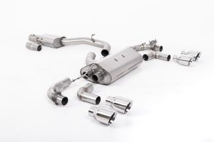  80mm / 3.15 inch Valved Race System  - Resonated with Polished GT-100 Round Tips