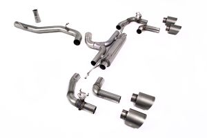  Race (Loudest) - 80mm / 3.15 inch System with Brushed Titanium GT-115 Trims